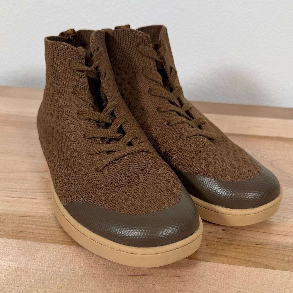 SUAVS The Legacy High Top Sneakers Timber Brown Knit Shoes Women’s 8 Casual - Picture 2 of 8